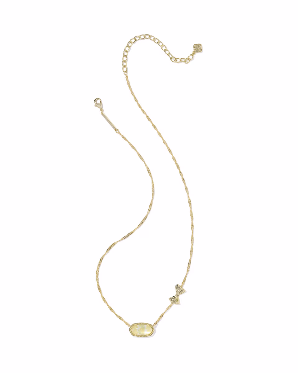 Kendra Scott x LoveShackFancy Bow Gold Elisa Necklace
