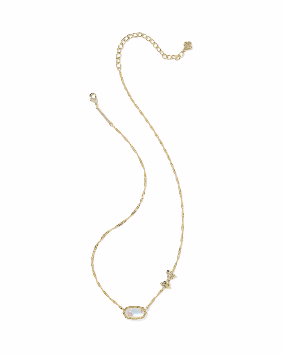Kendra Scott x LoveShackFancy Bow Gold Elisa Necklace