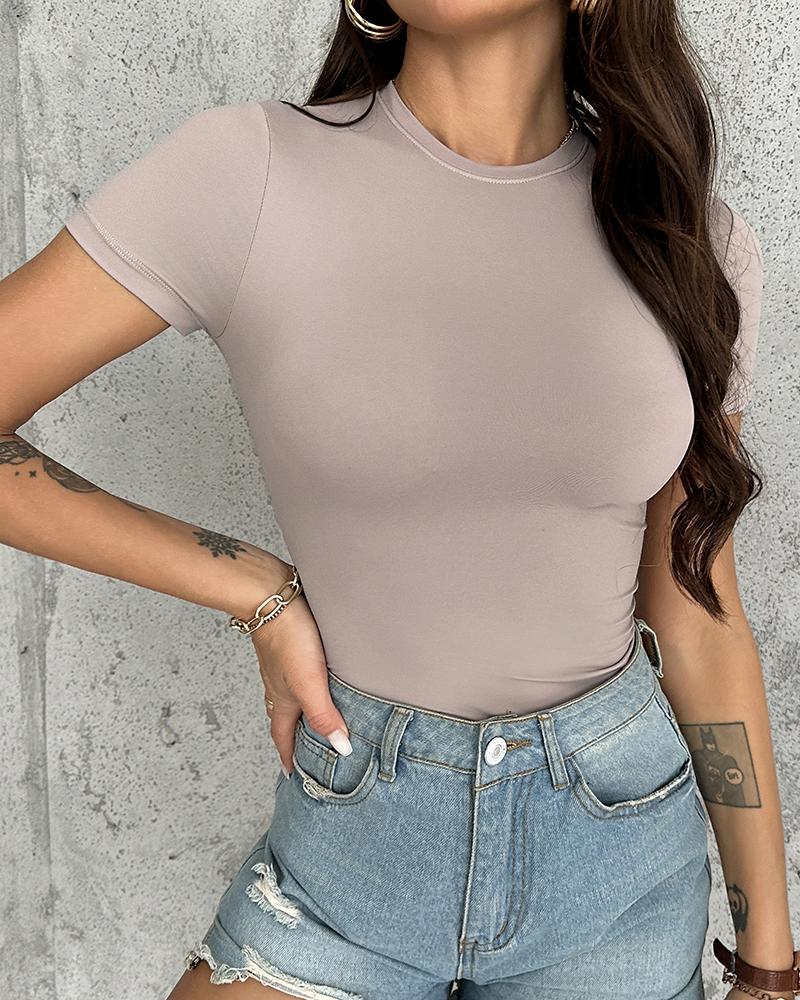 2-Pack Crewneck Short Sleeve Tee Slim Fit Basic T-Shirts