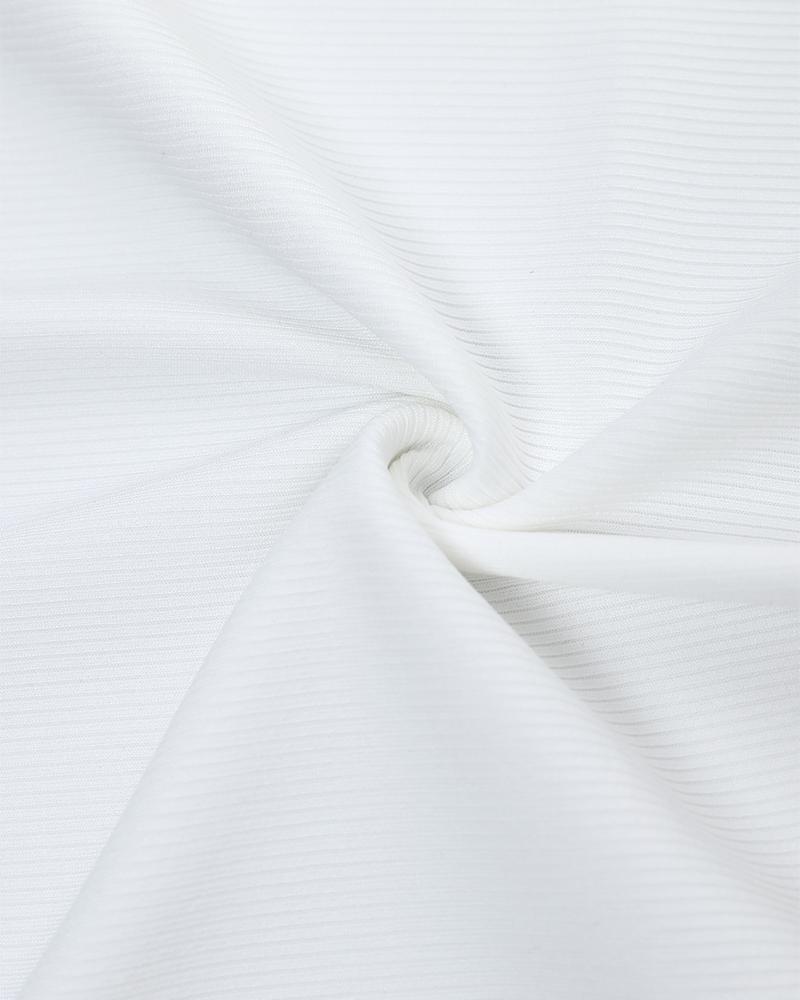 Long Sleeve T Shirts Button Down Slim Fit Tops Crewneck Ribbed Top