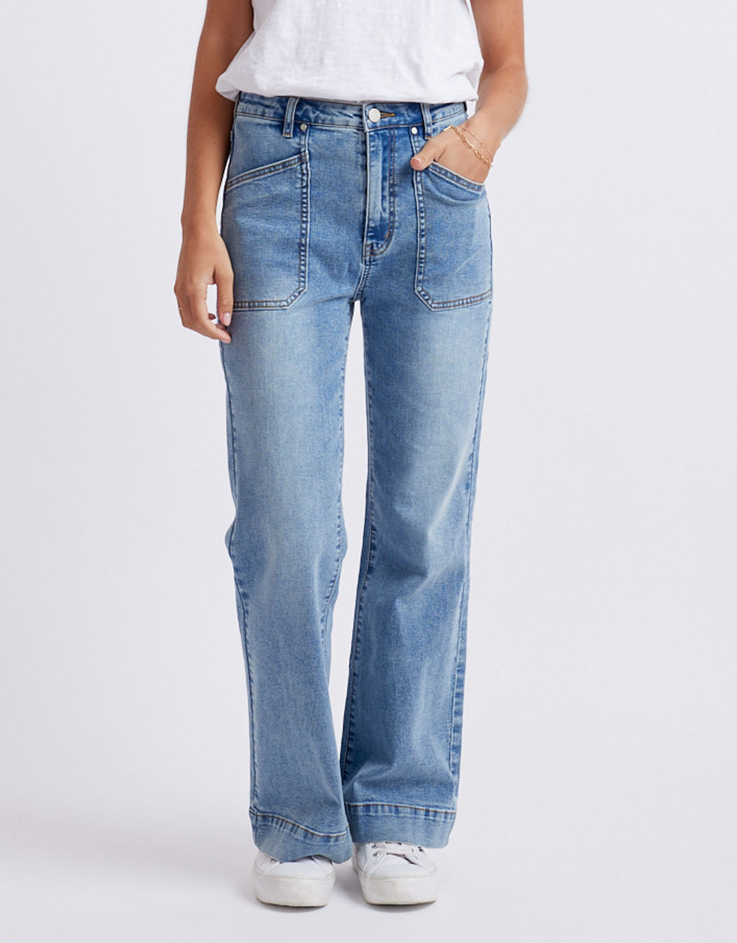 Wide Leg Jean - Vintage Blue