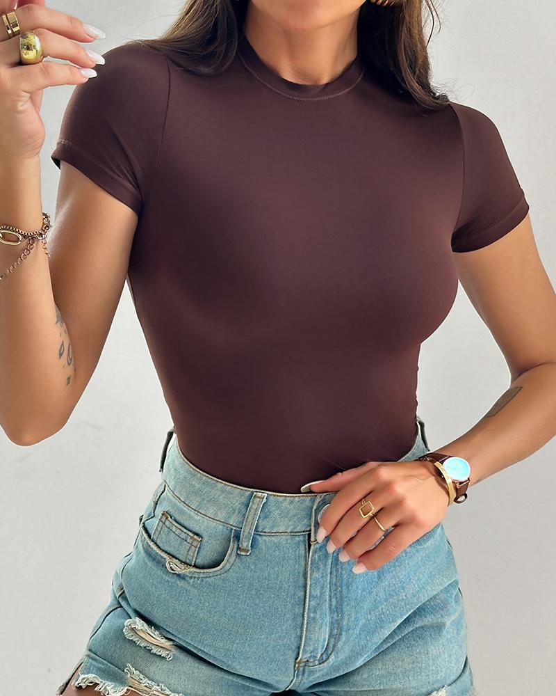 2-Pack Crewneck Short Sleeve Tee Slim Fit Basic T-Shirts