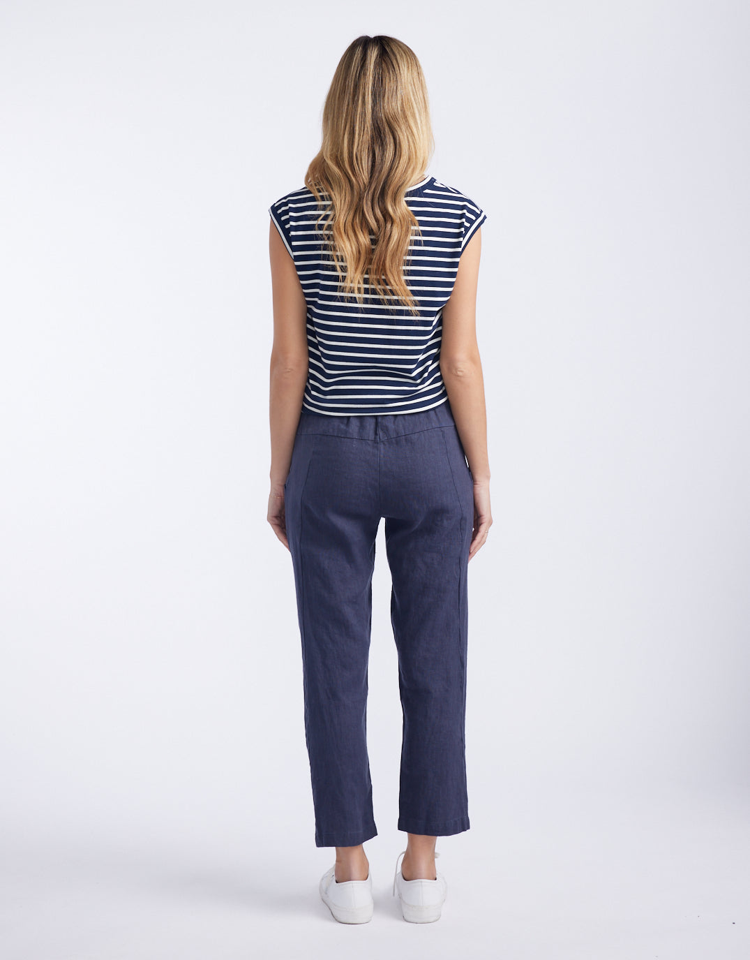 Luxe Linen Pants - Washed Navy
