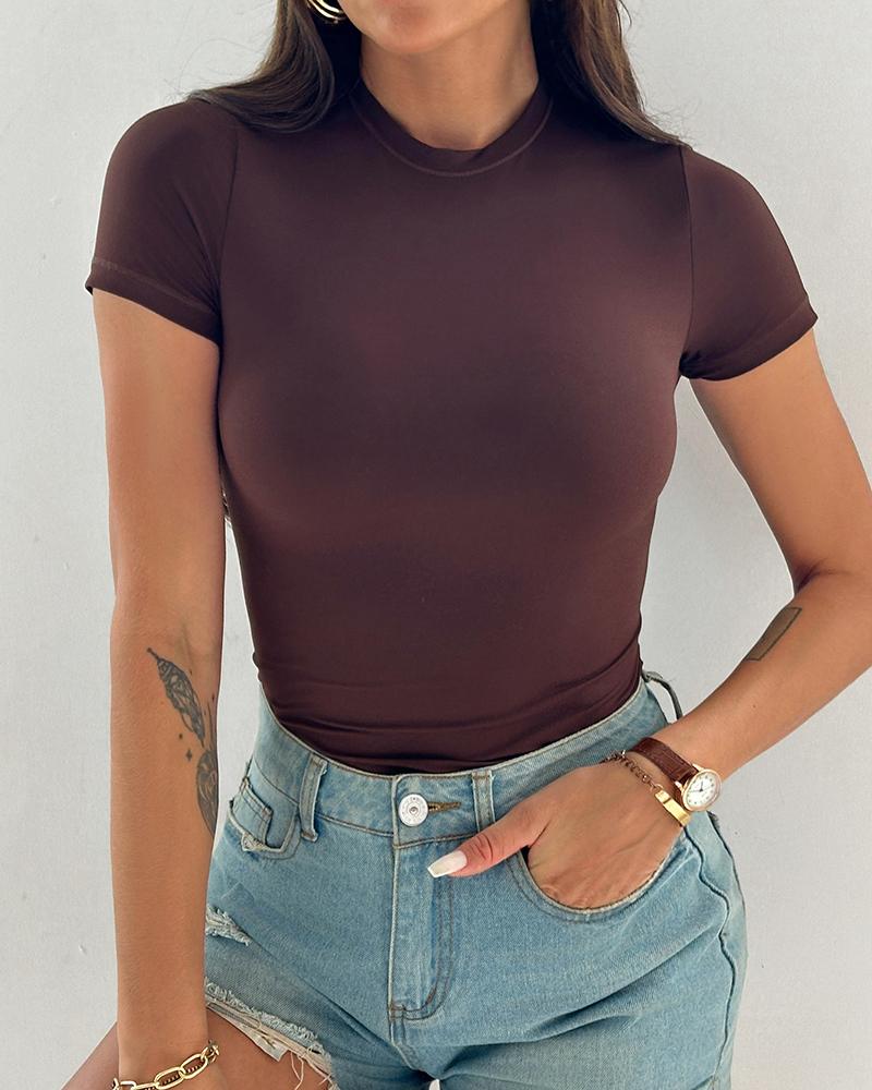 2-Pack Crewneck Short Sleeve Tee Slim Fit Basic T-Shirts