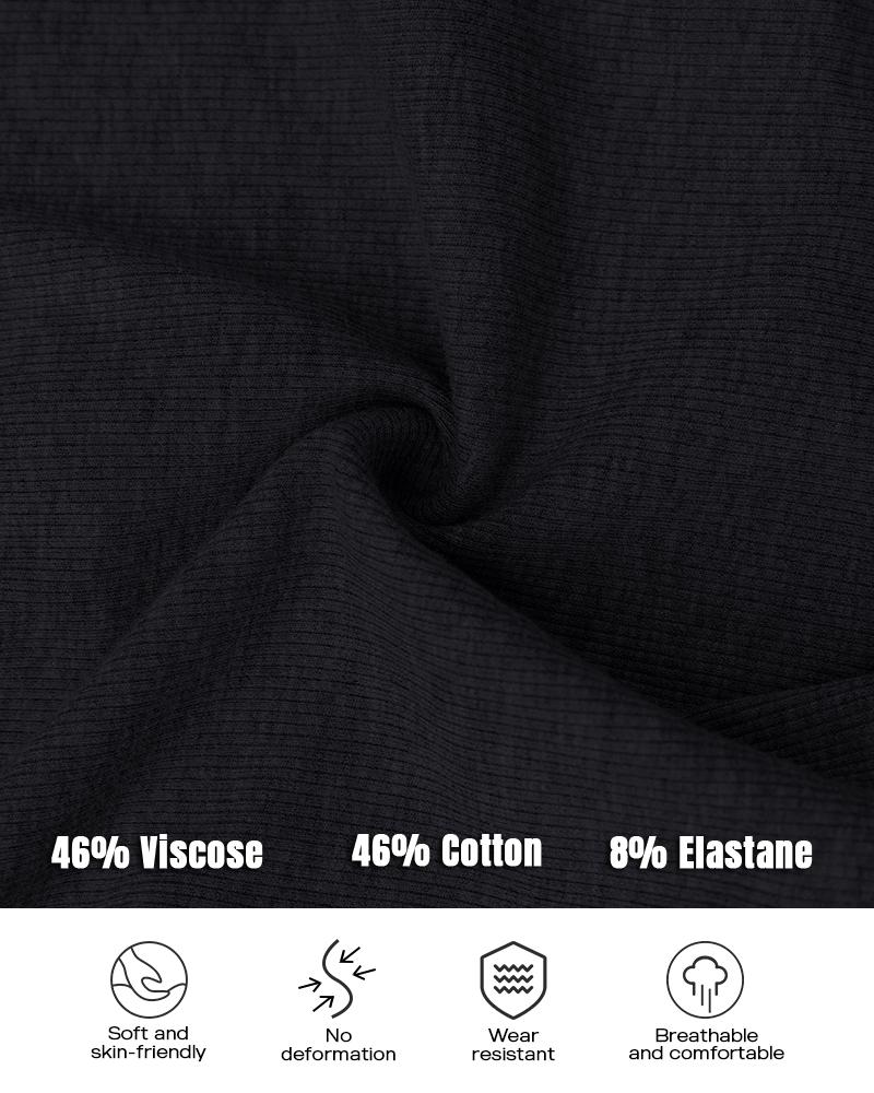 Built-in Self Bra Notch Neck Long Sleeve Shirts Rib-Knit Ruched Waist Top