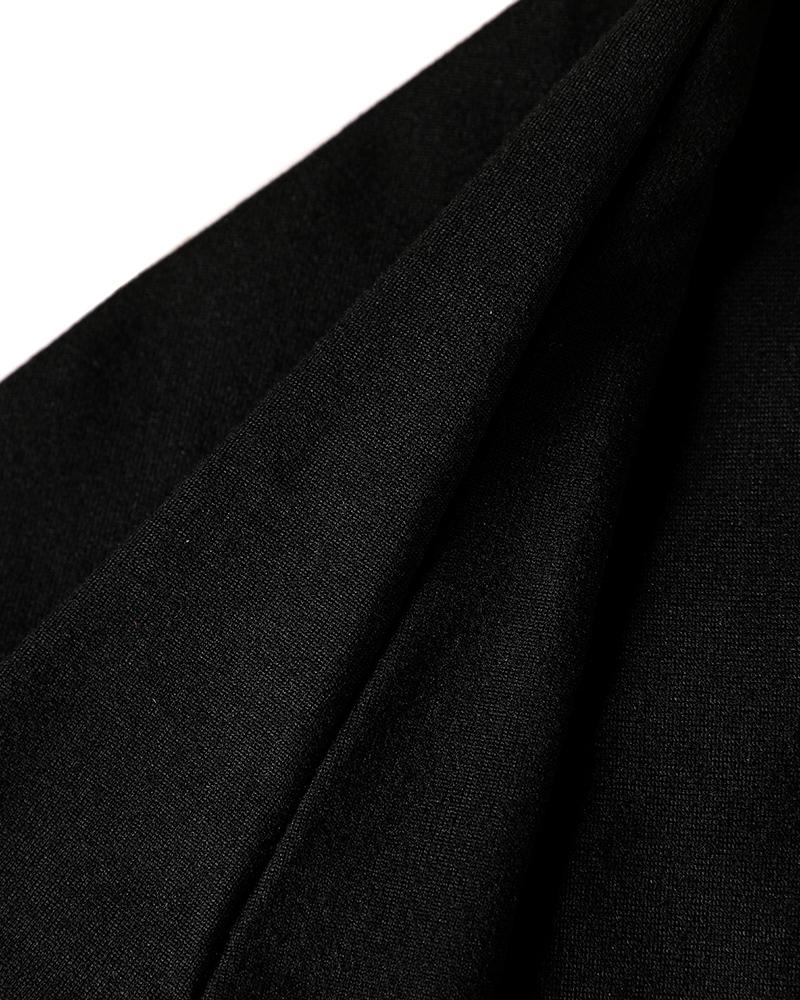 Long Sleeve Slim Fit Tops Casual Cold Shoulder Buckled Blouse Shirts