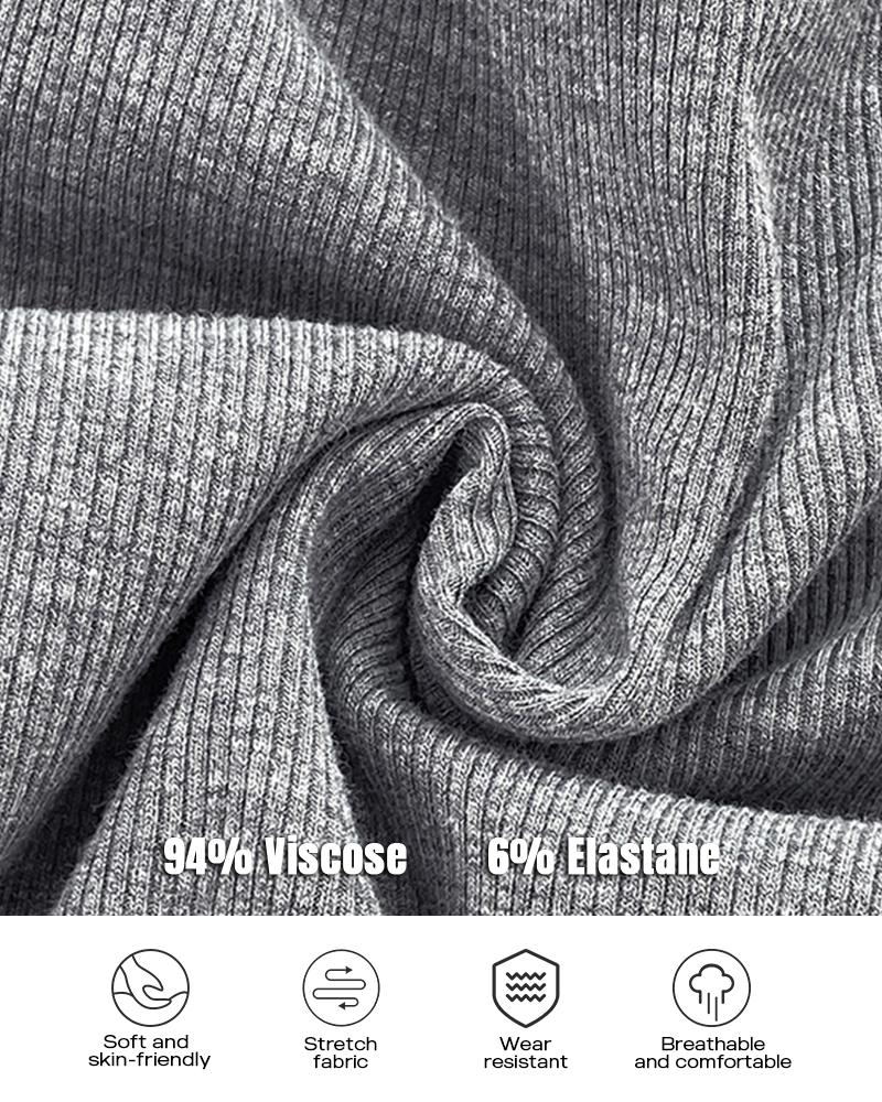 2-Pack Crewneck Short Sleeve Skinny Ribbed T-Shirt