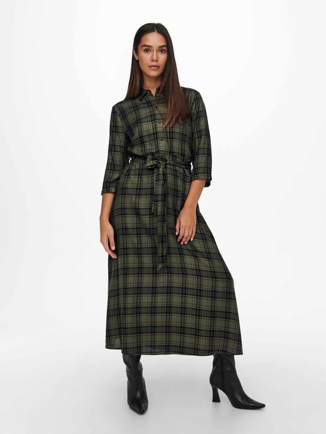Checked Shirt dress