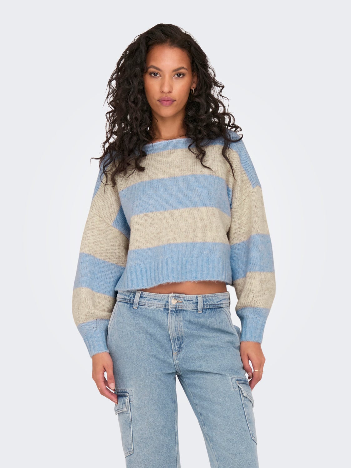 striped knitted pullover