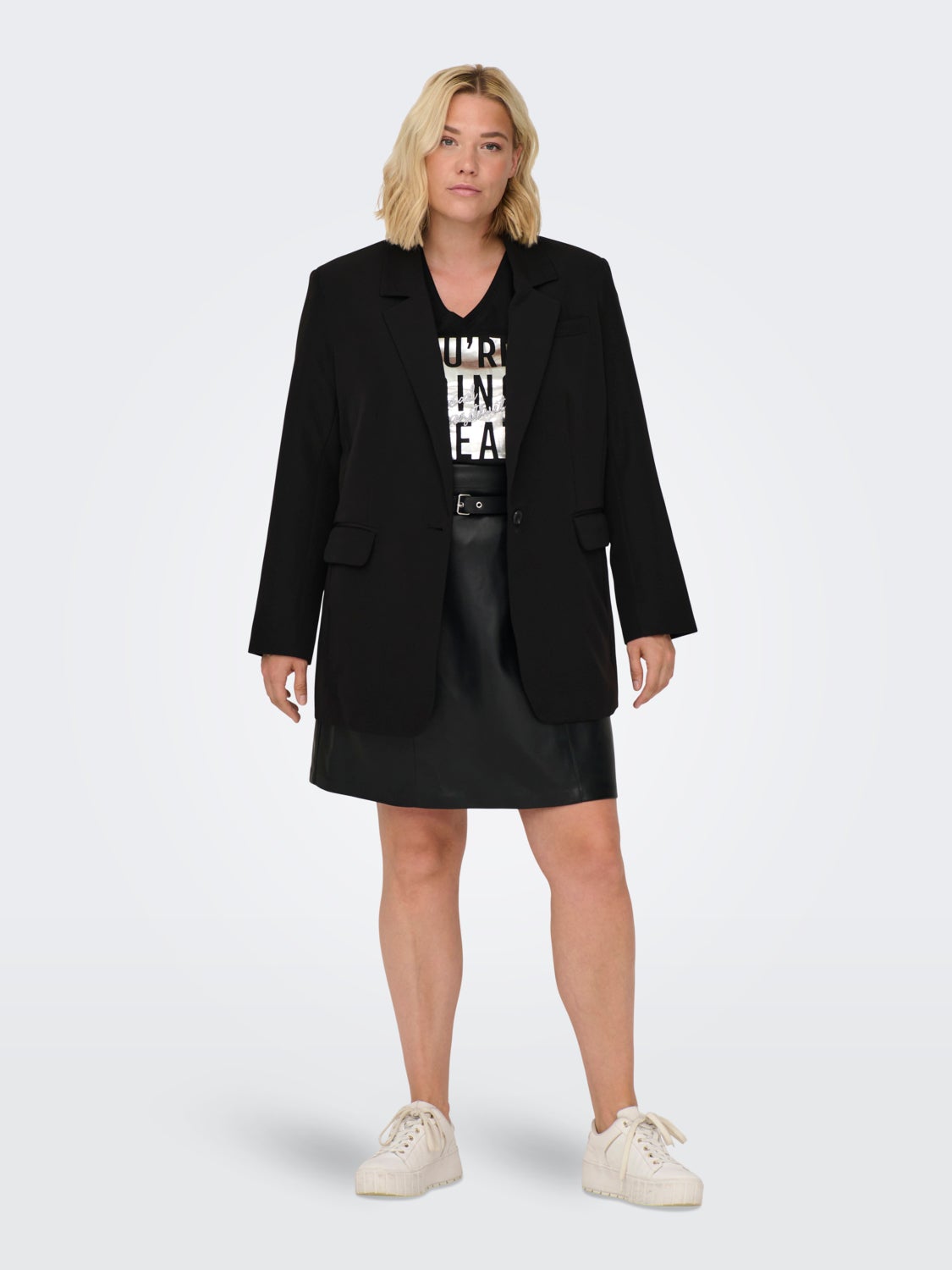 Curvy oversized reverse blazer