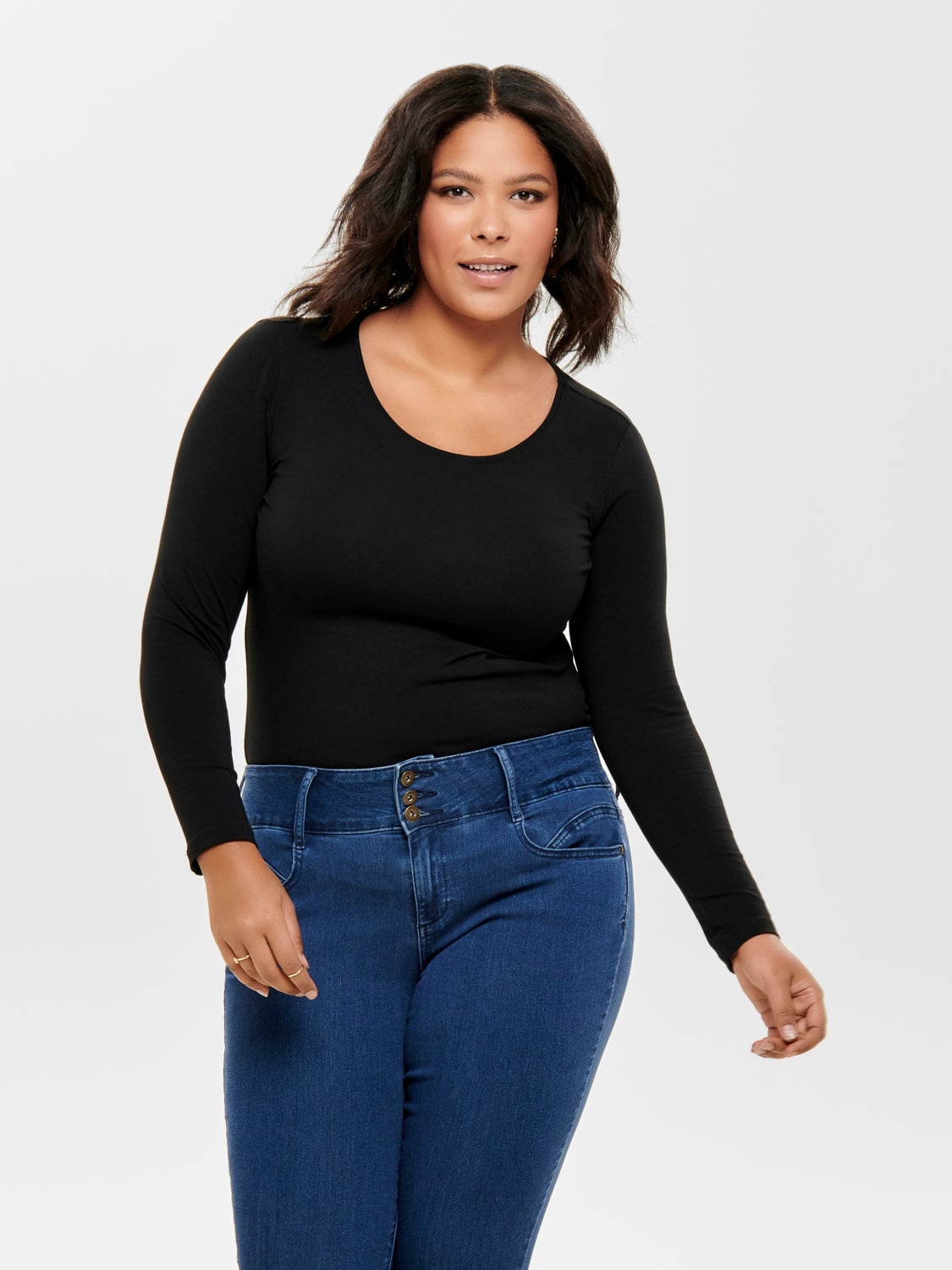 Curvy long sleeve top
