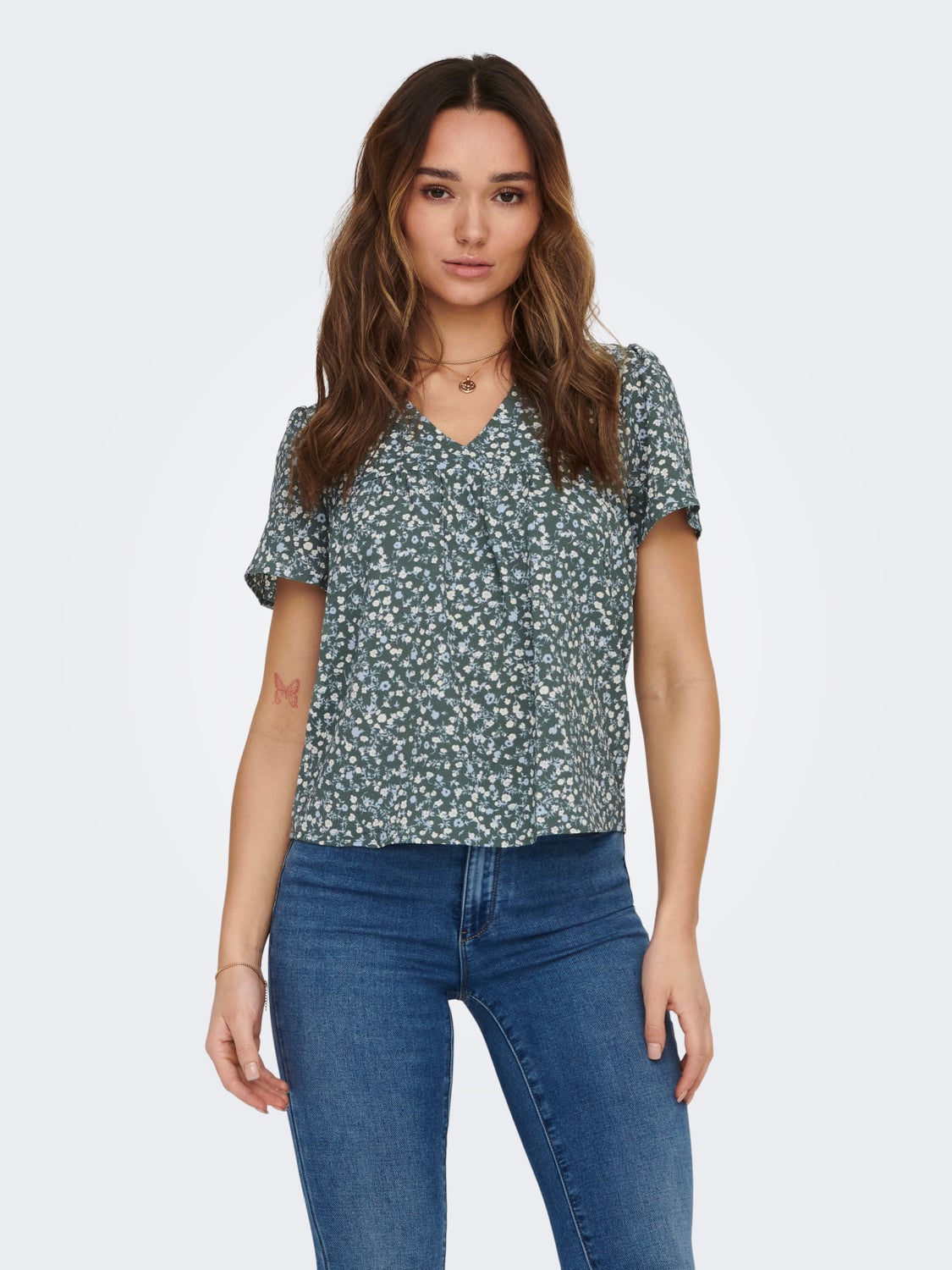 Regular Fit V-Neck Top