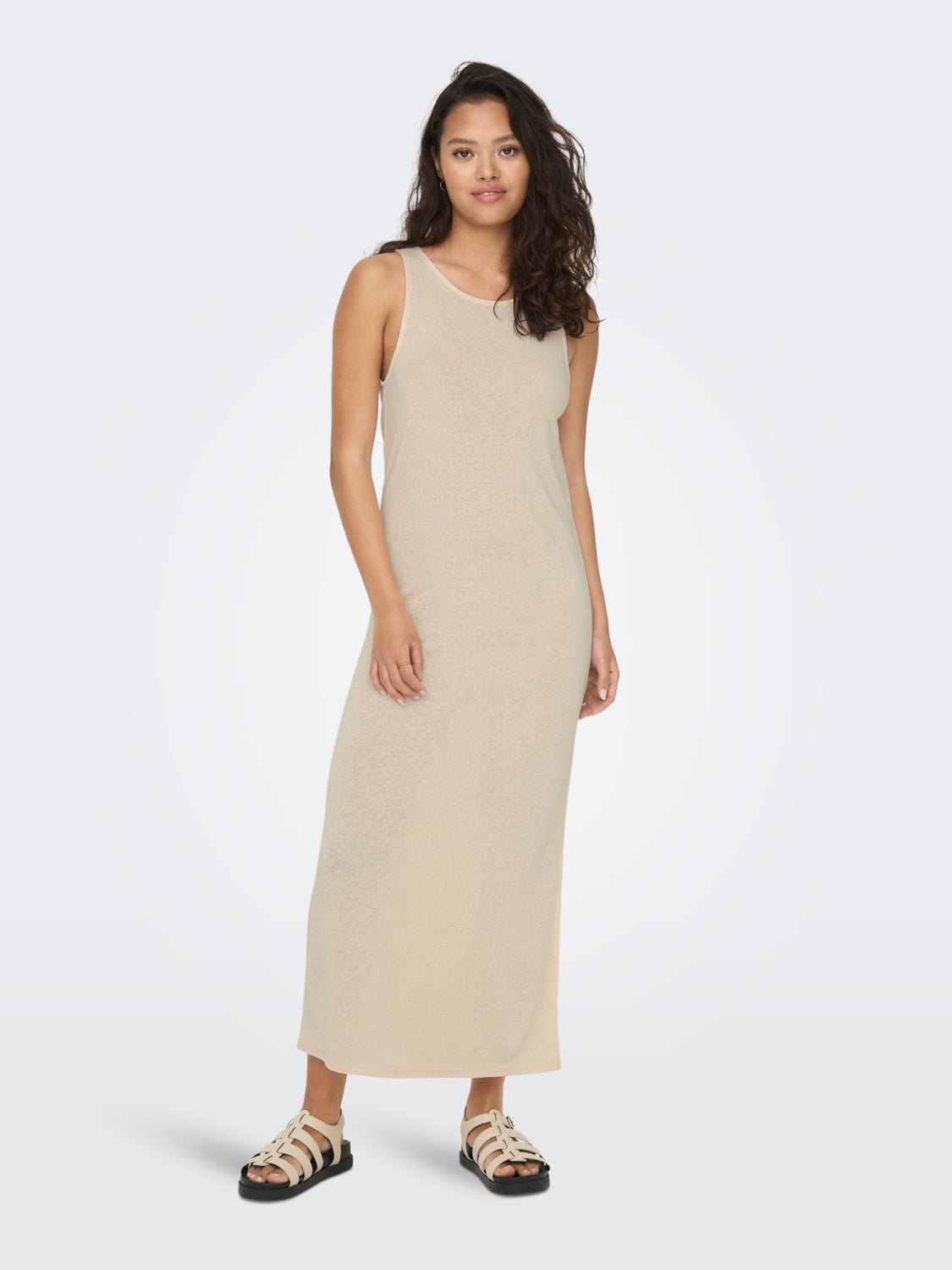 O-Neck Maxi Dress