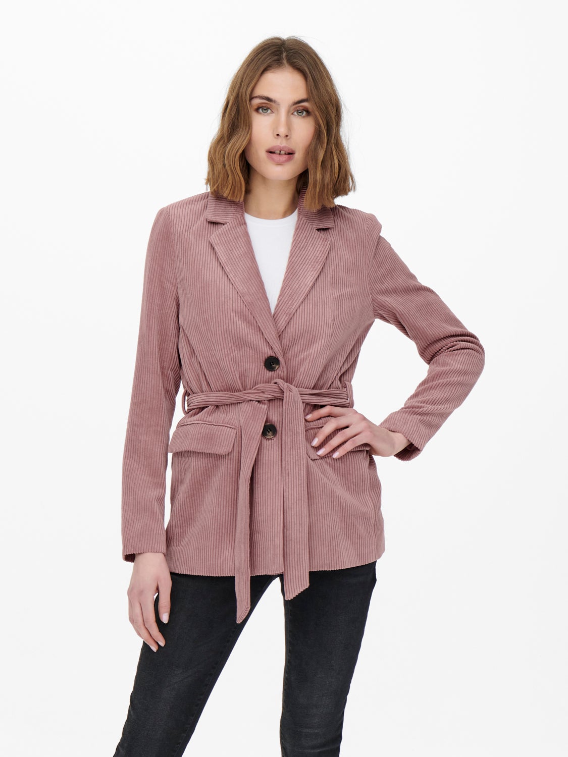 Belted corduroy Blazer