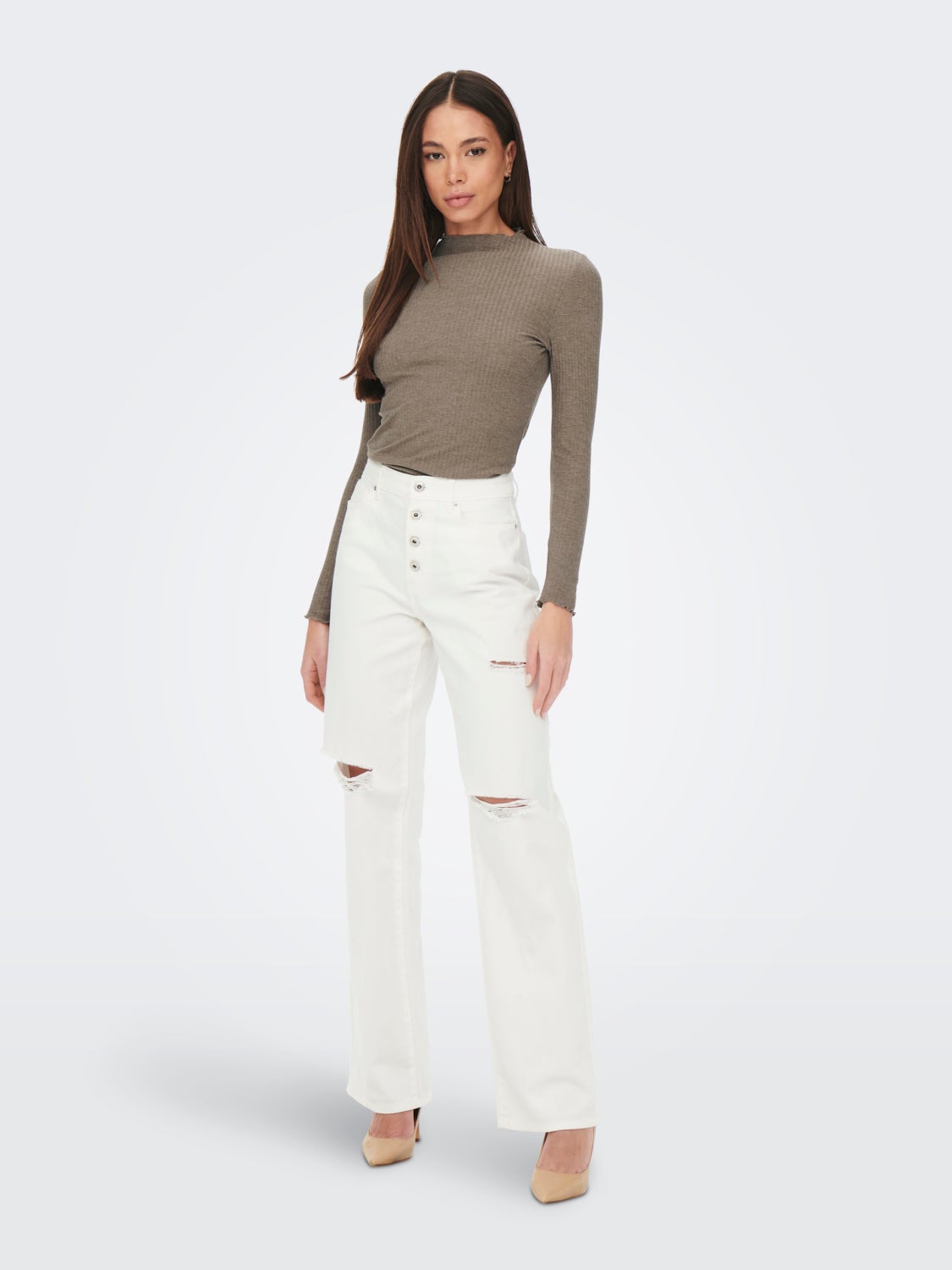 High neck Long Sleeved Top