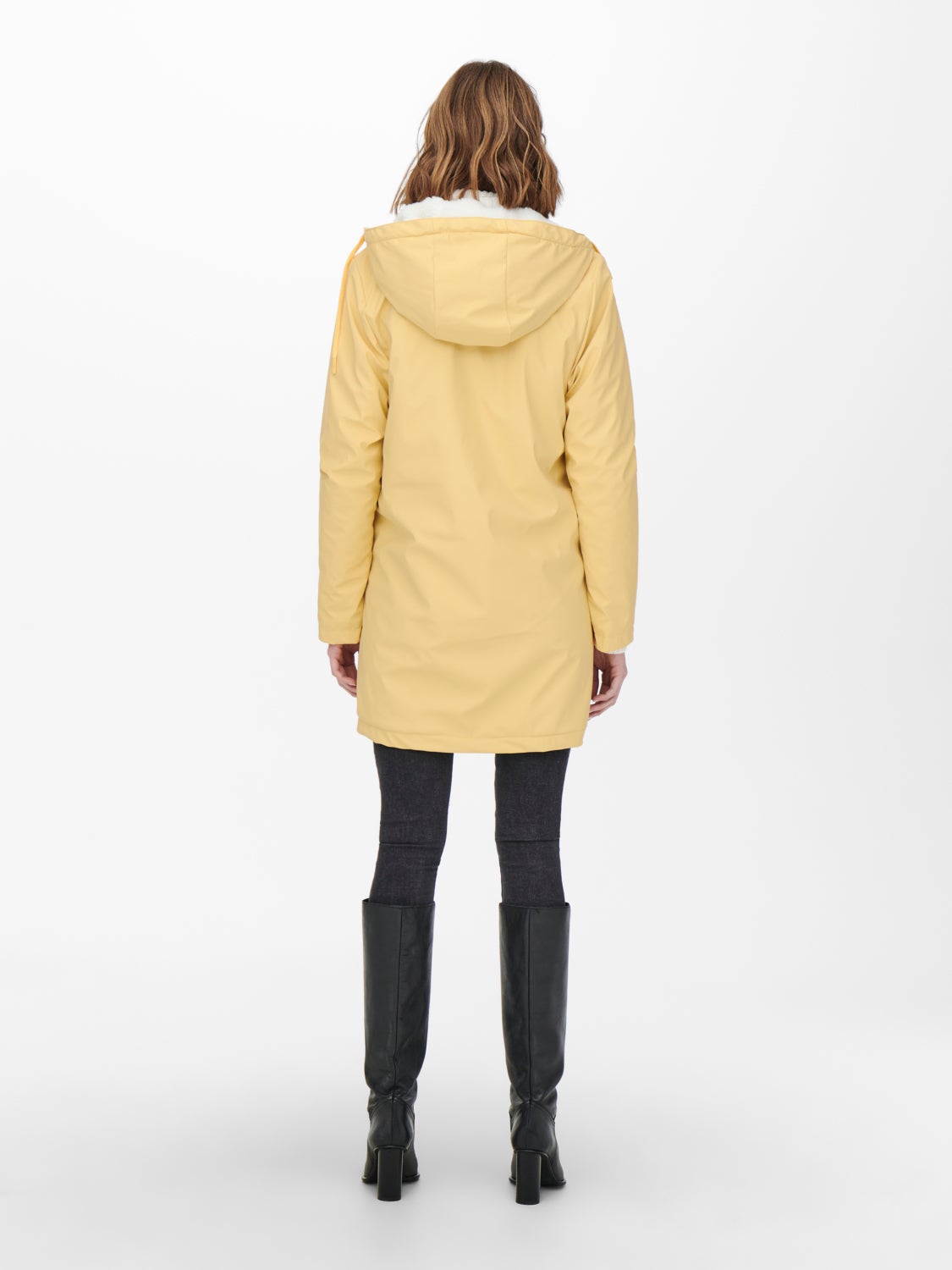 Rain jacket with teddy lining