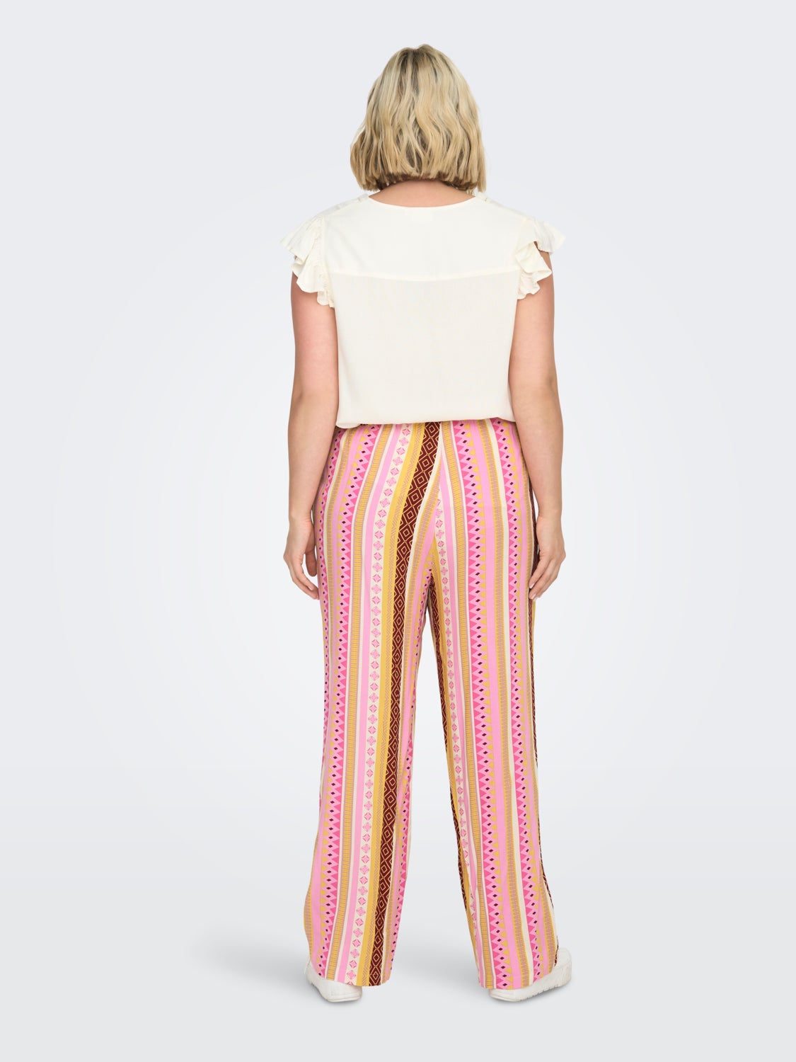 Curvy printed trousers