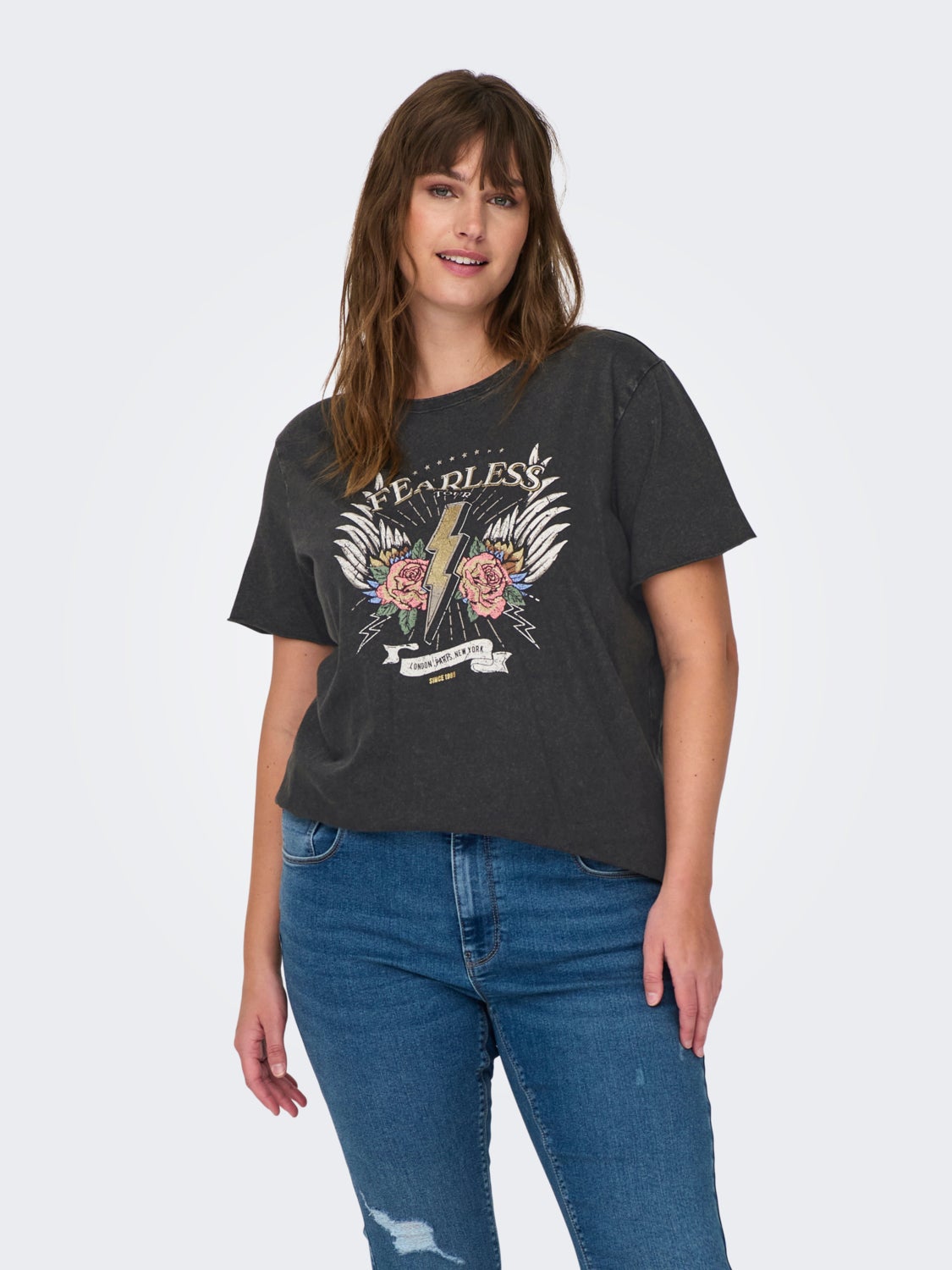 Curvy o-neck t-shirt