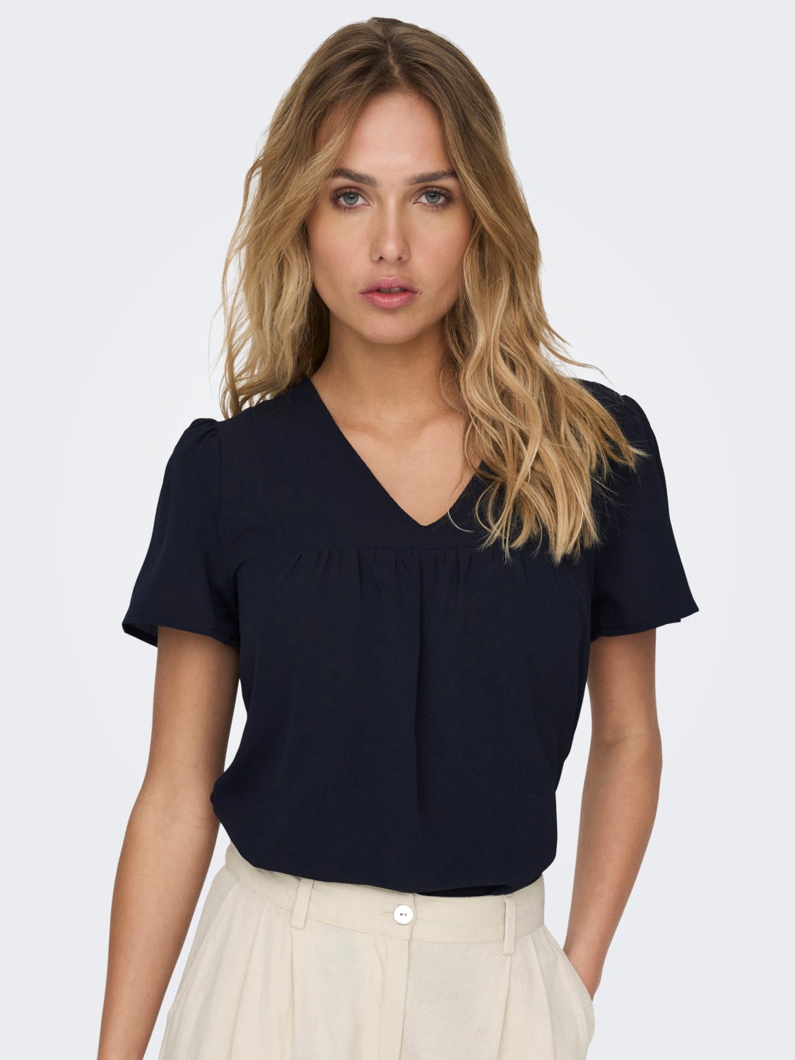 Regular Fit V-Neck Top