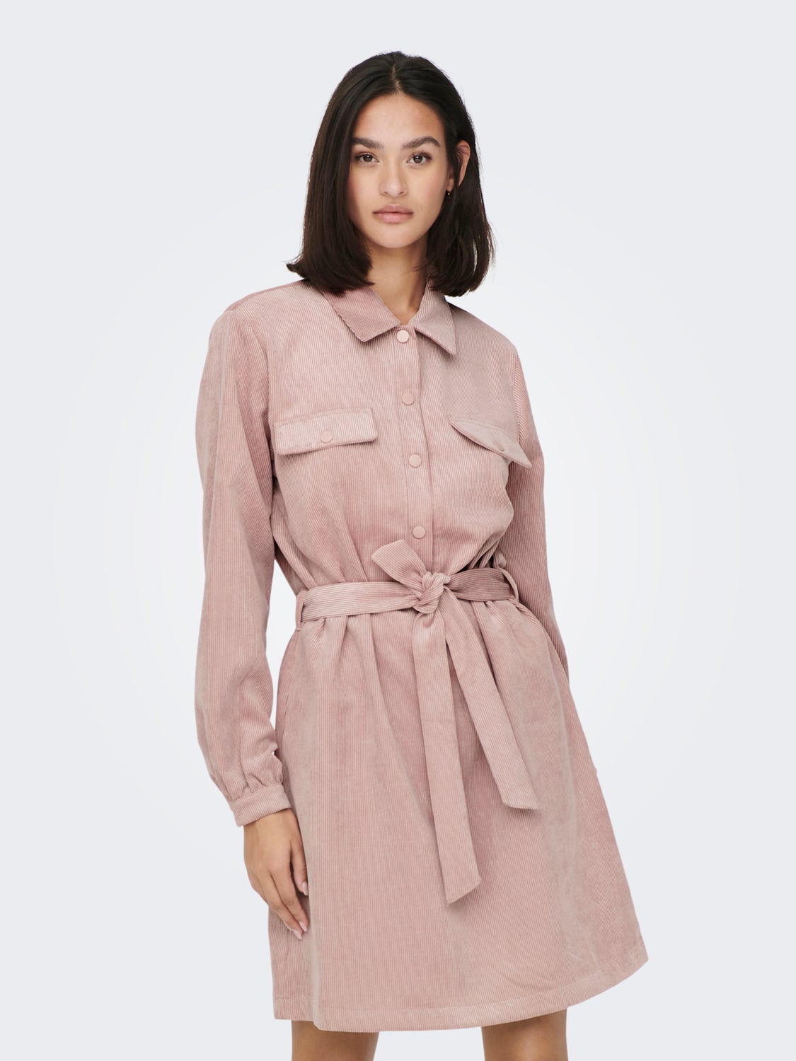 Corduroy shirt dress