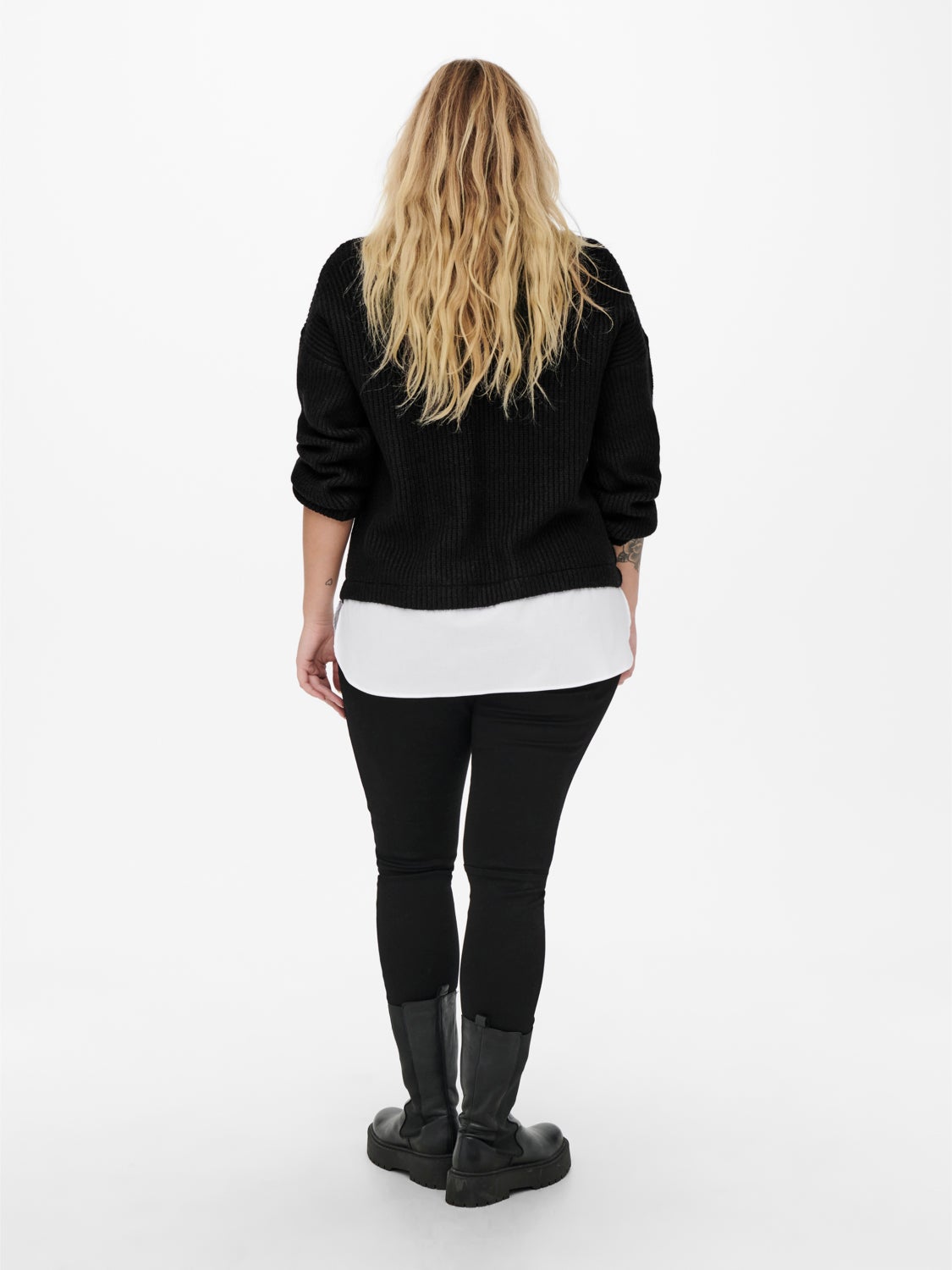 Curvy Mix Knitted Pullover