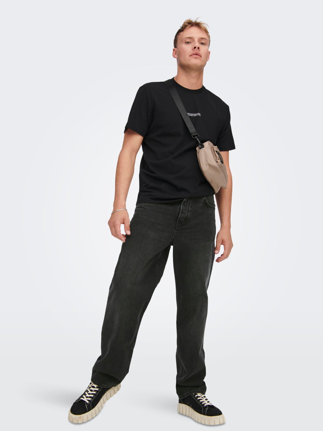 ONSFIVE RELAX WASHED BLACK 3853 JEANS