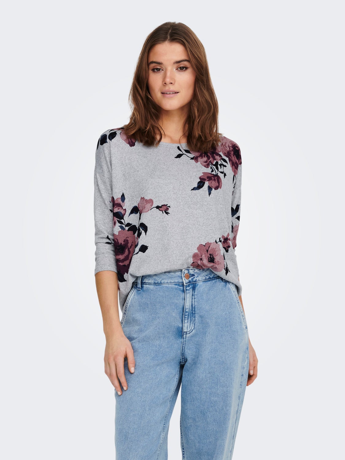 Printed 3/4 sleeved top