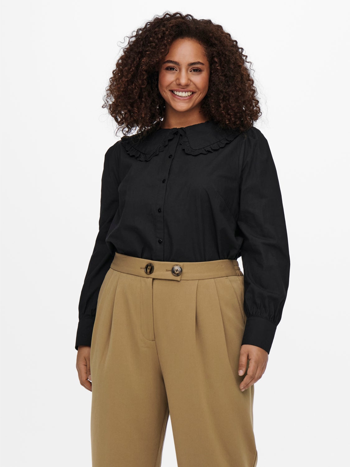 Curvy collar detail Shirt