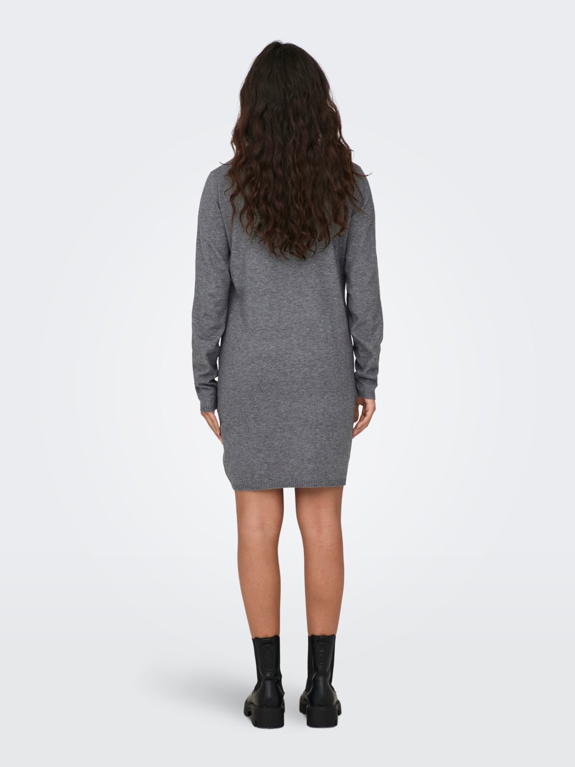 Mini o-neck knitted dress