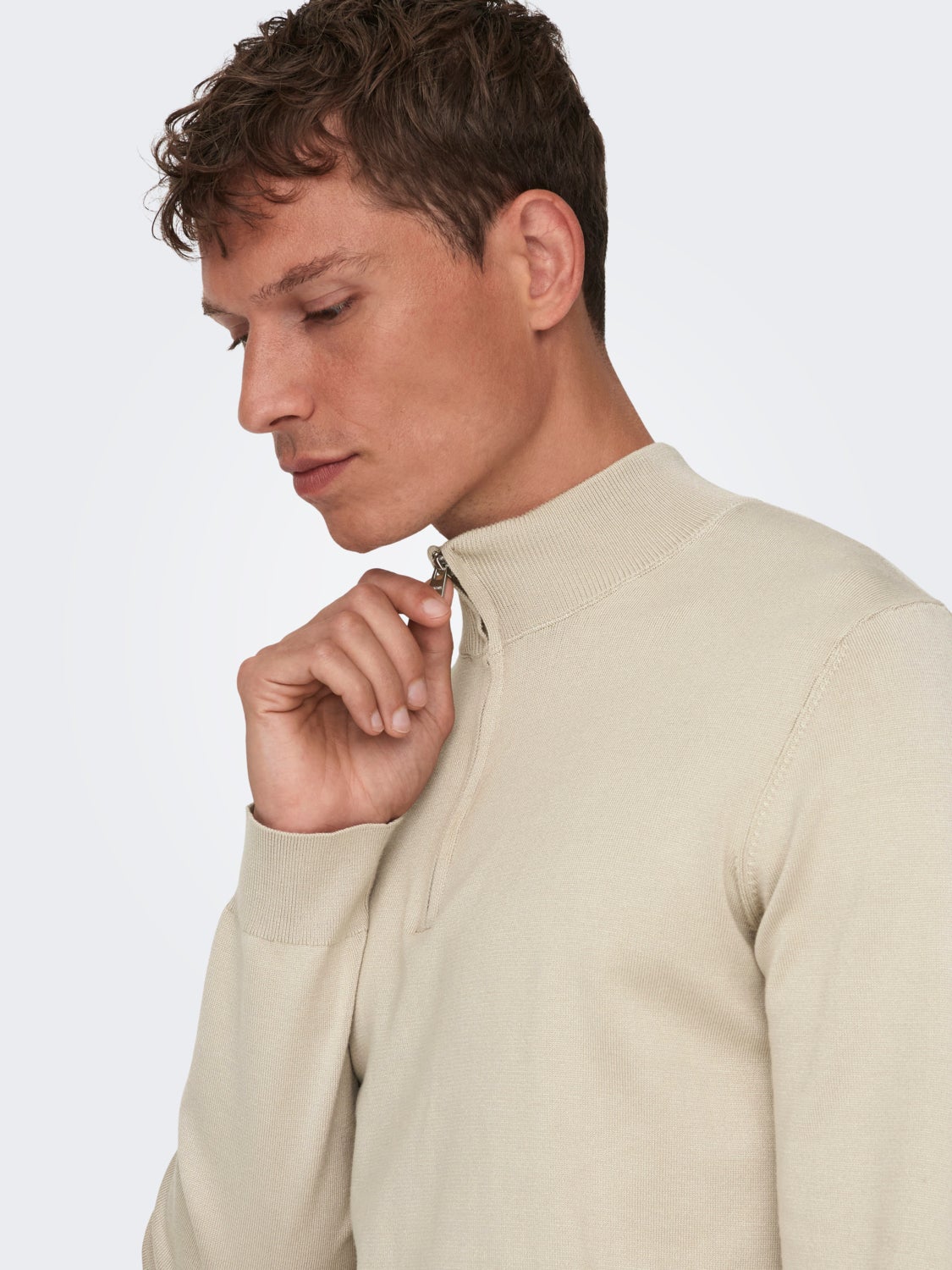 High neck knitted Pullover