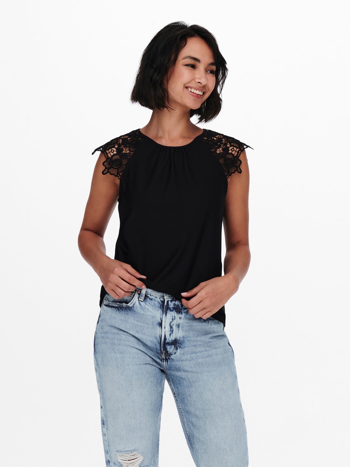 Lace detail Top