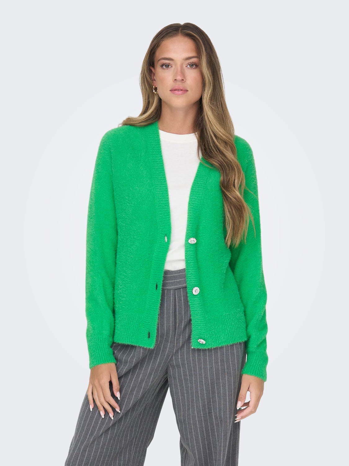 V-Neck Knit Cardigan