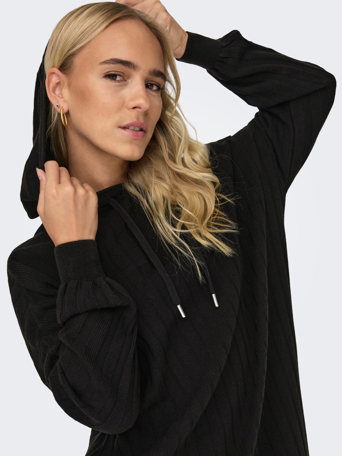 Knitted hoodie dress