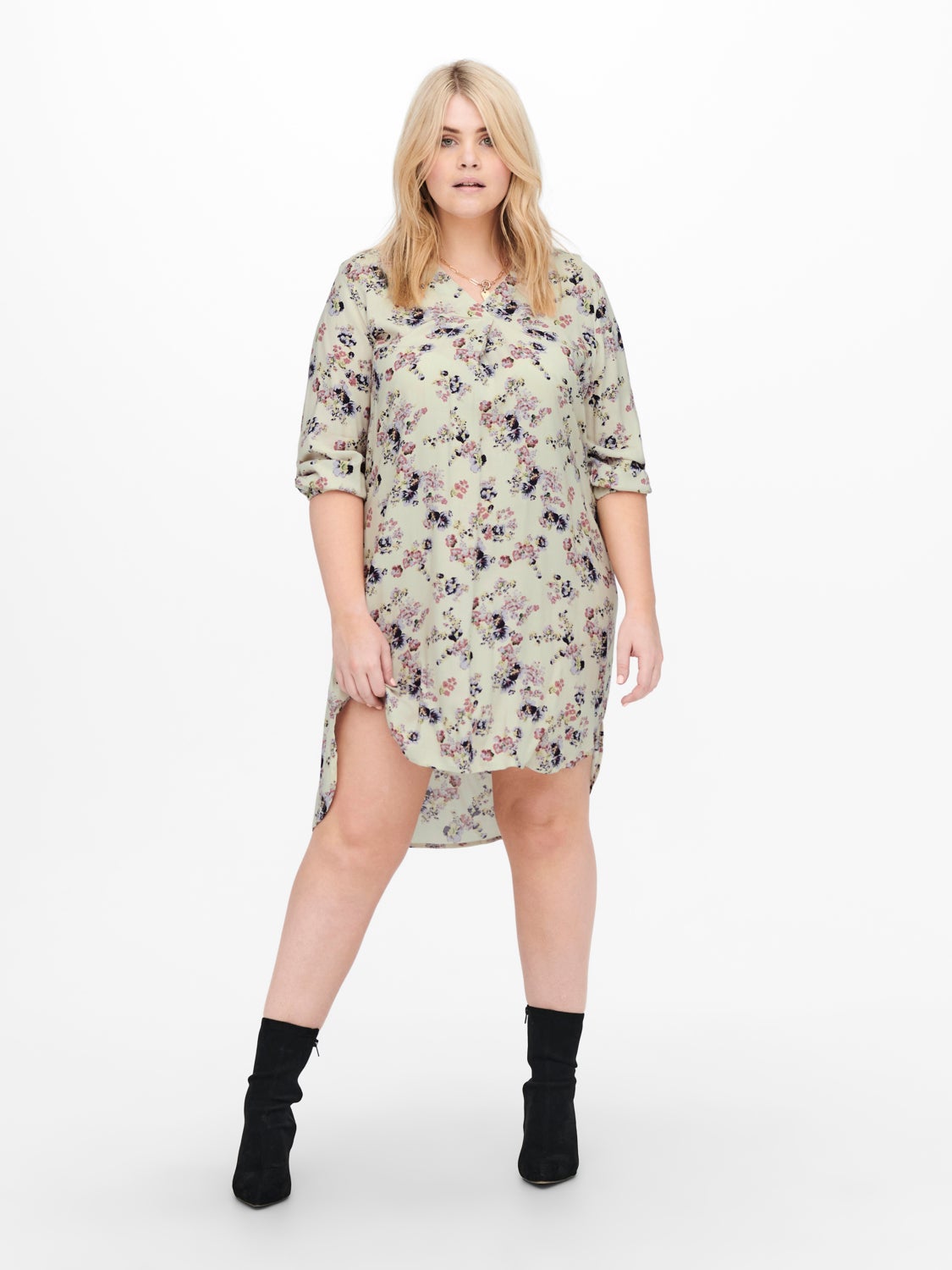 Curvy patterned viscose Tunic