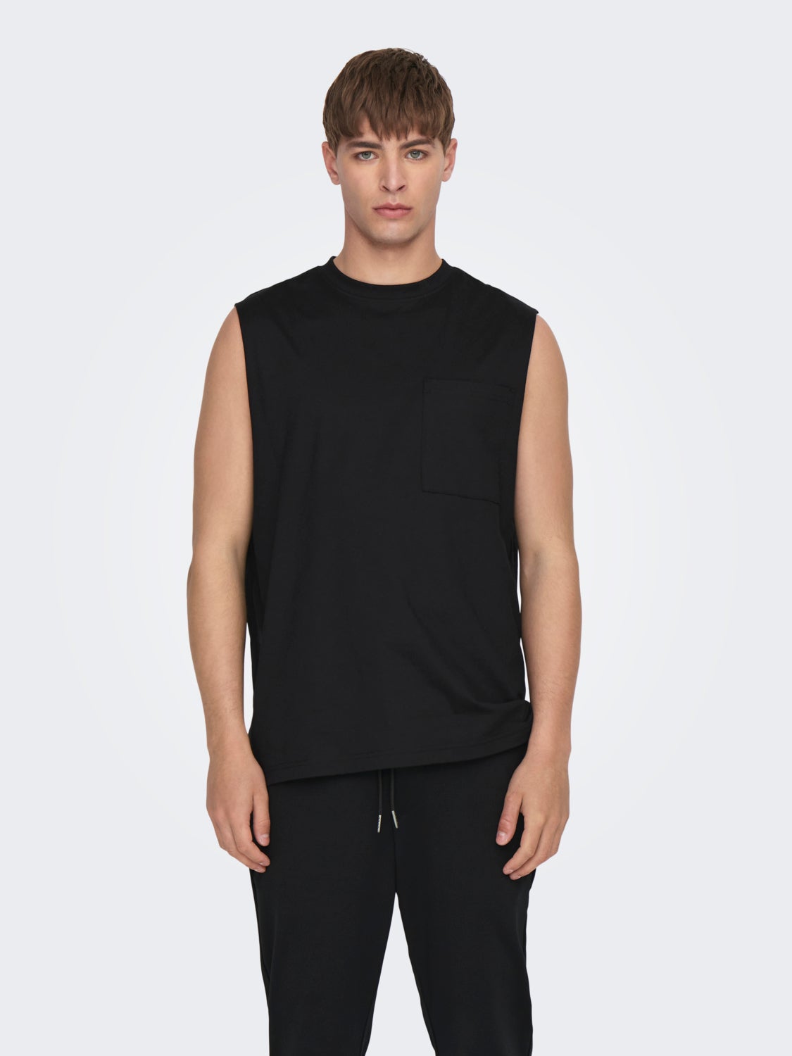 Relaxed Fit Sleeveless T-shirt
