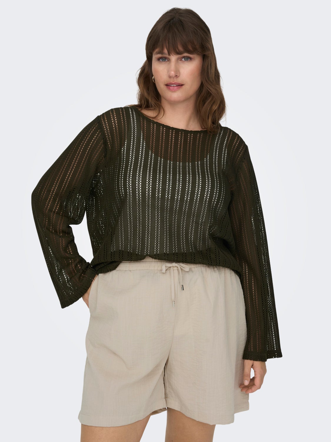 Curvy see through top