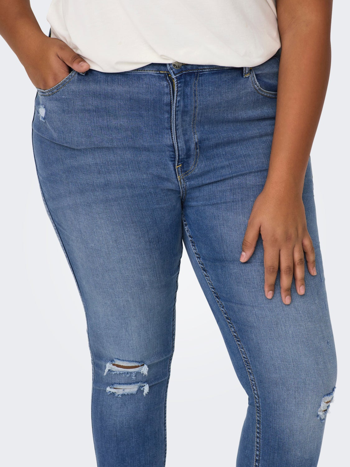 Curvy CarLake Ankle HW Skinny fit jeans