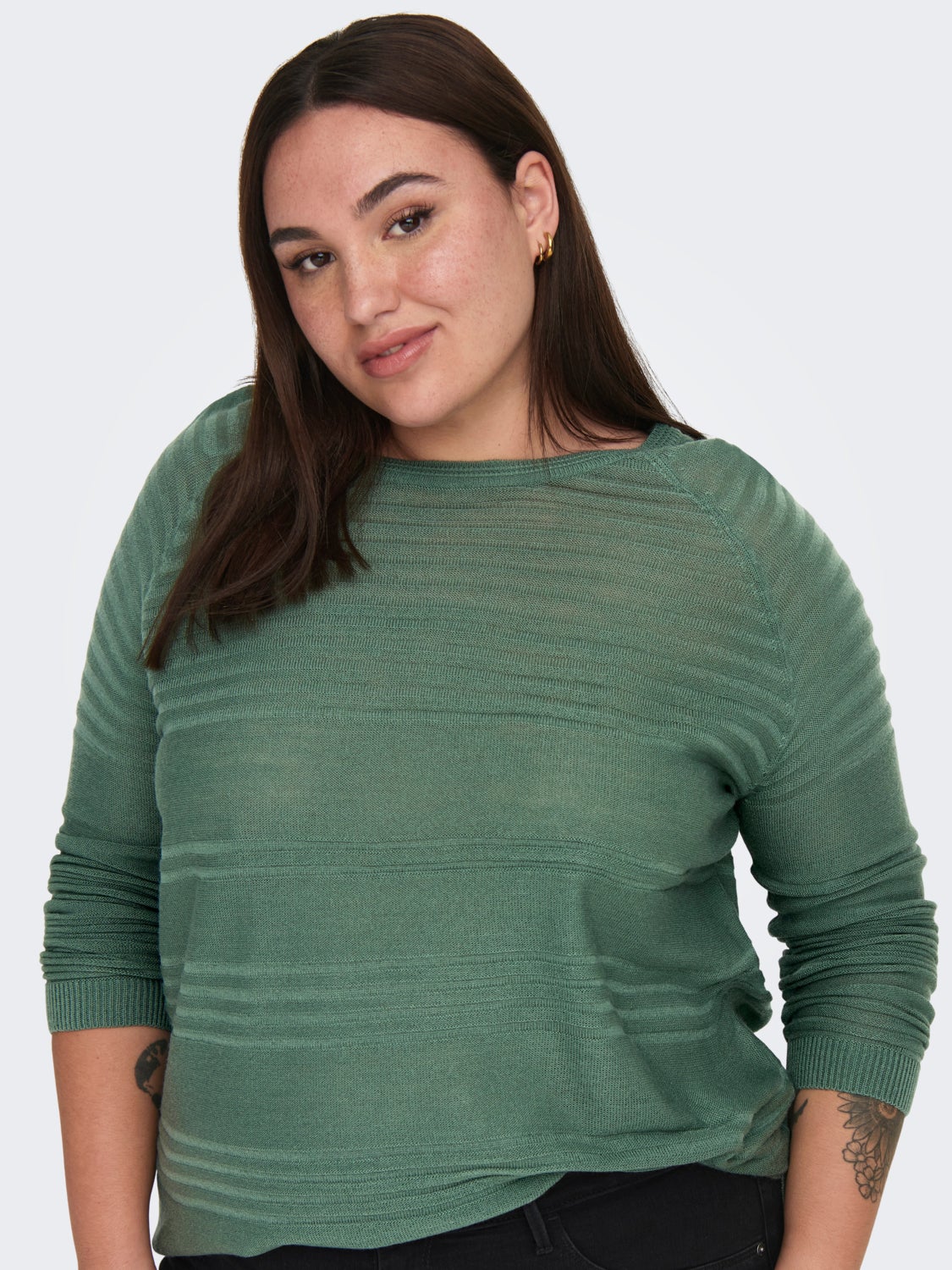 Curvy structured Knitted Pullover