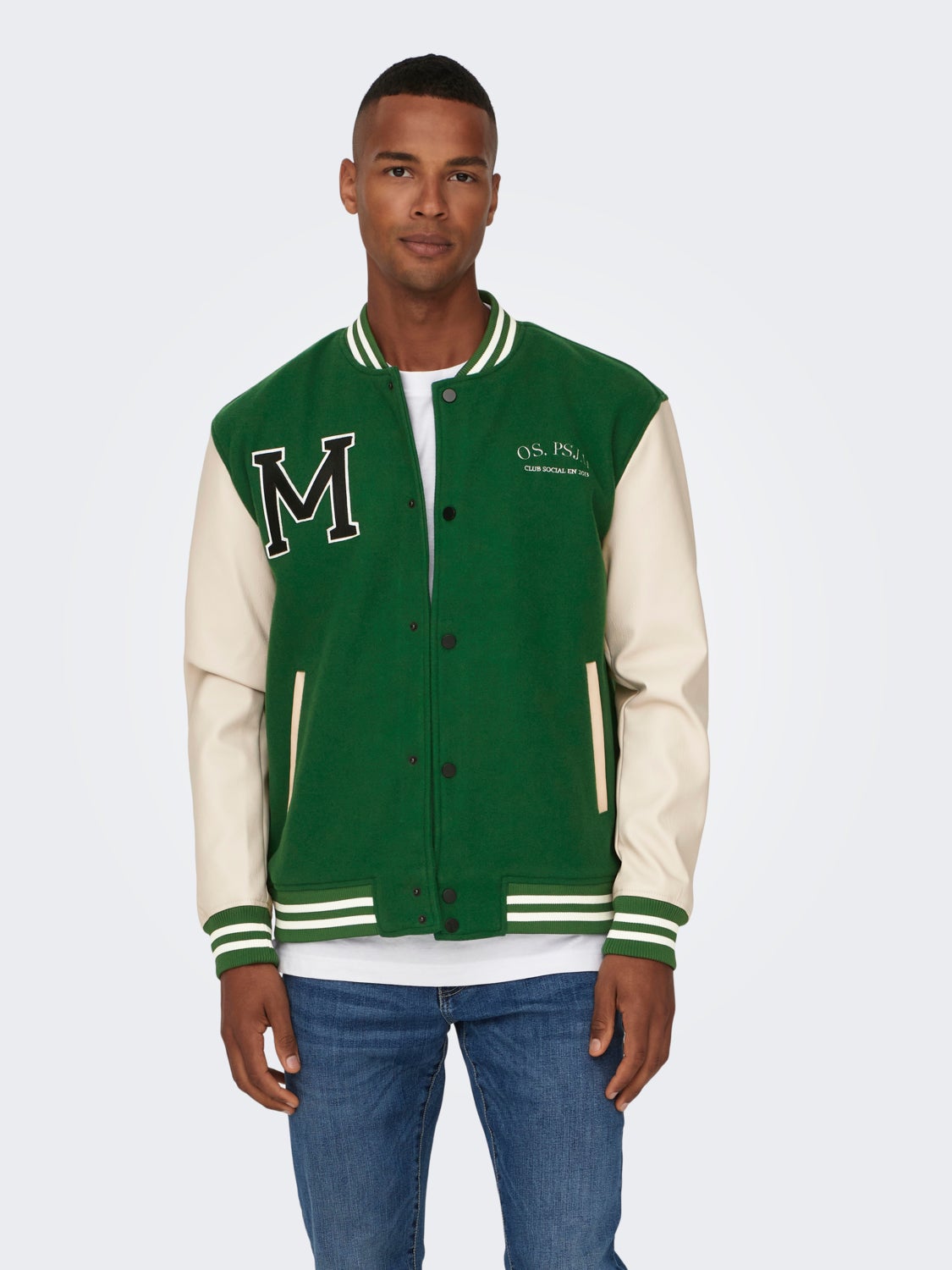 Bomber jacket with print