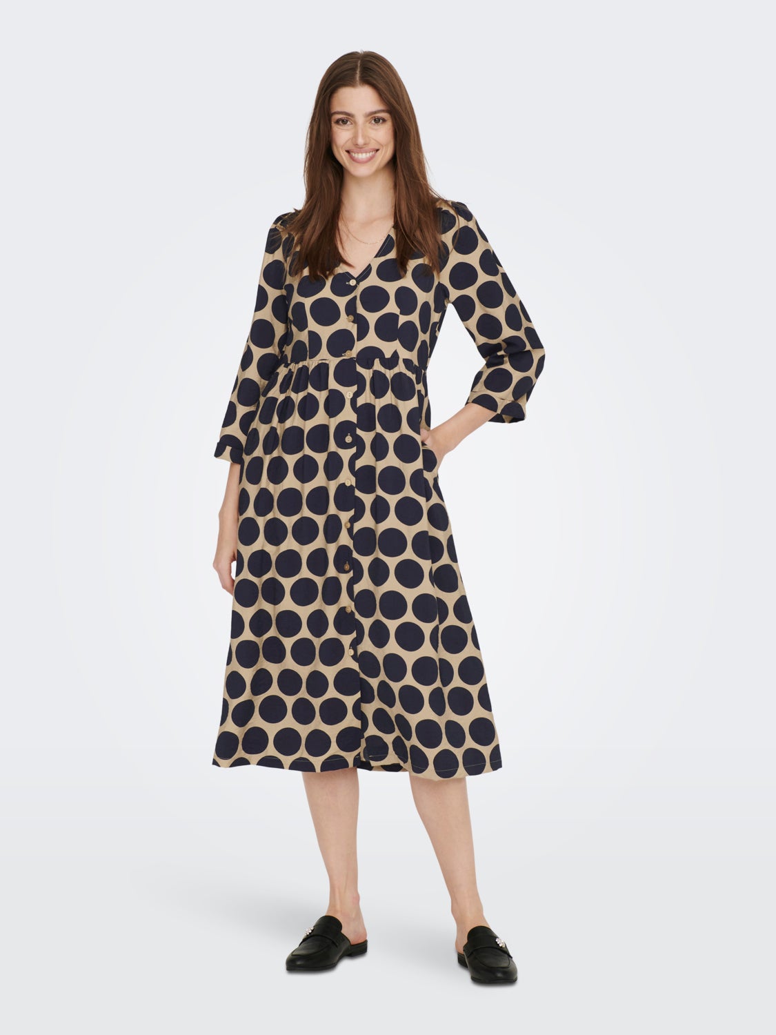 3/4 sleeve Midi dress