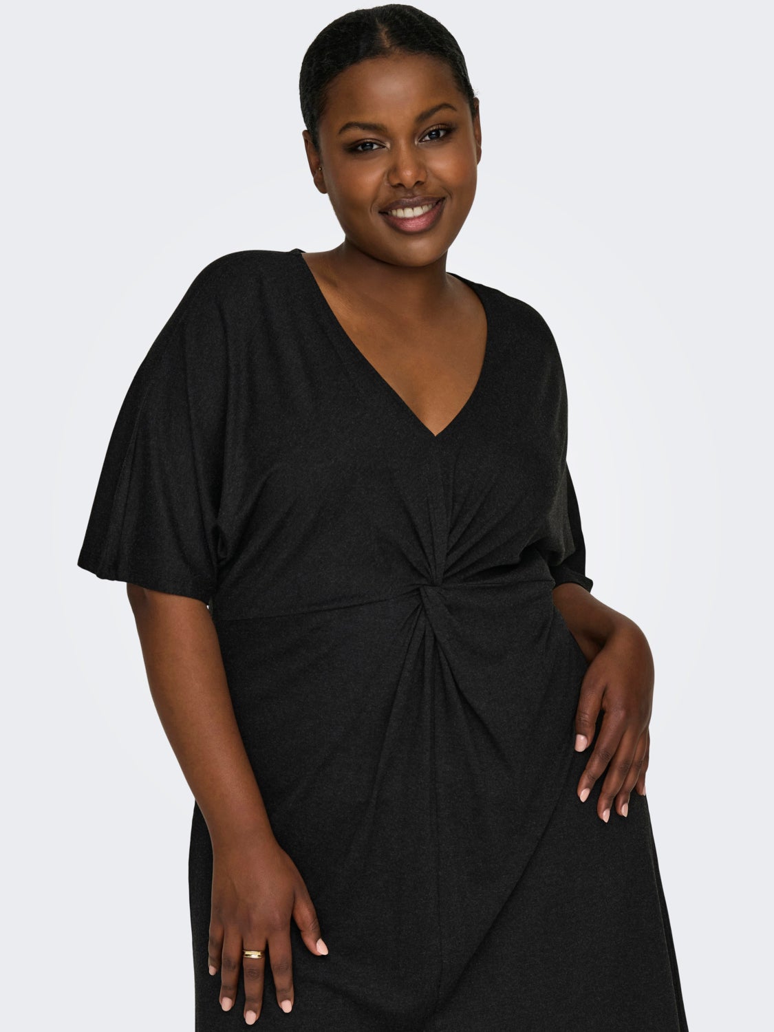 Curvy twist detail dress