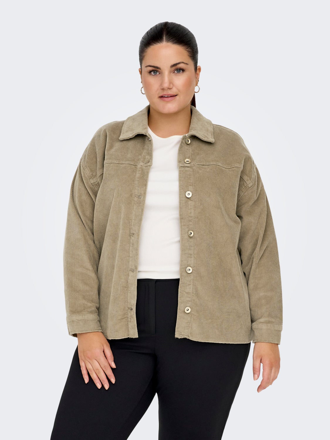 Curvy corduroy overshirt