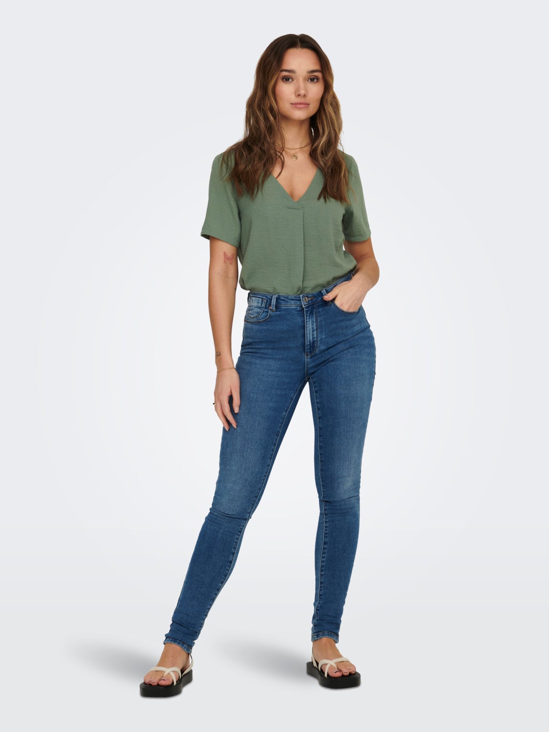 Loose Fit V-Neck Top