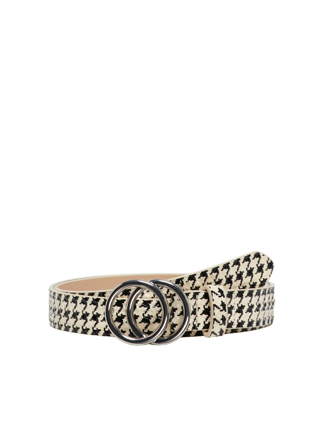 Belt with metal buckle