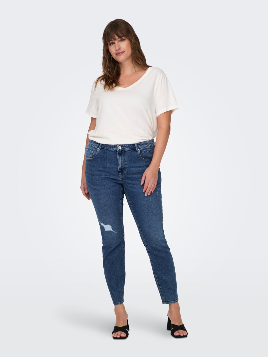 Curvy CARDAISY REG PUSH UP ANK skinny fit jeans