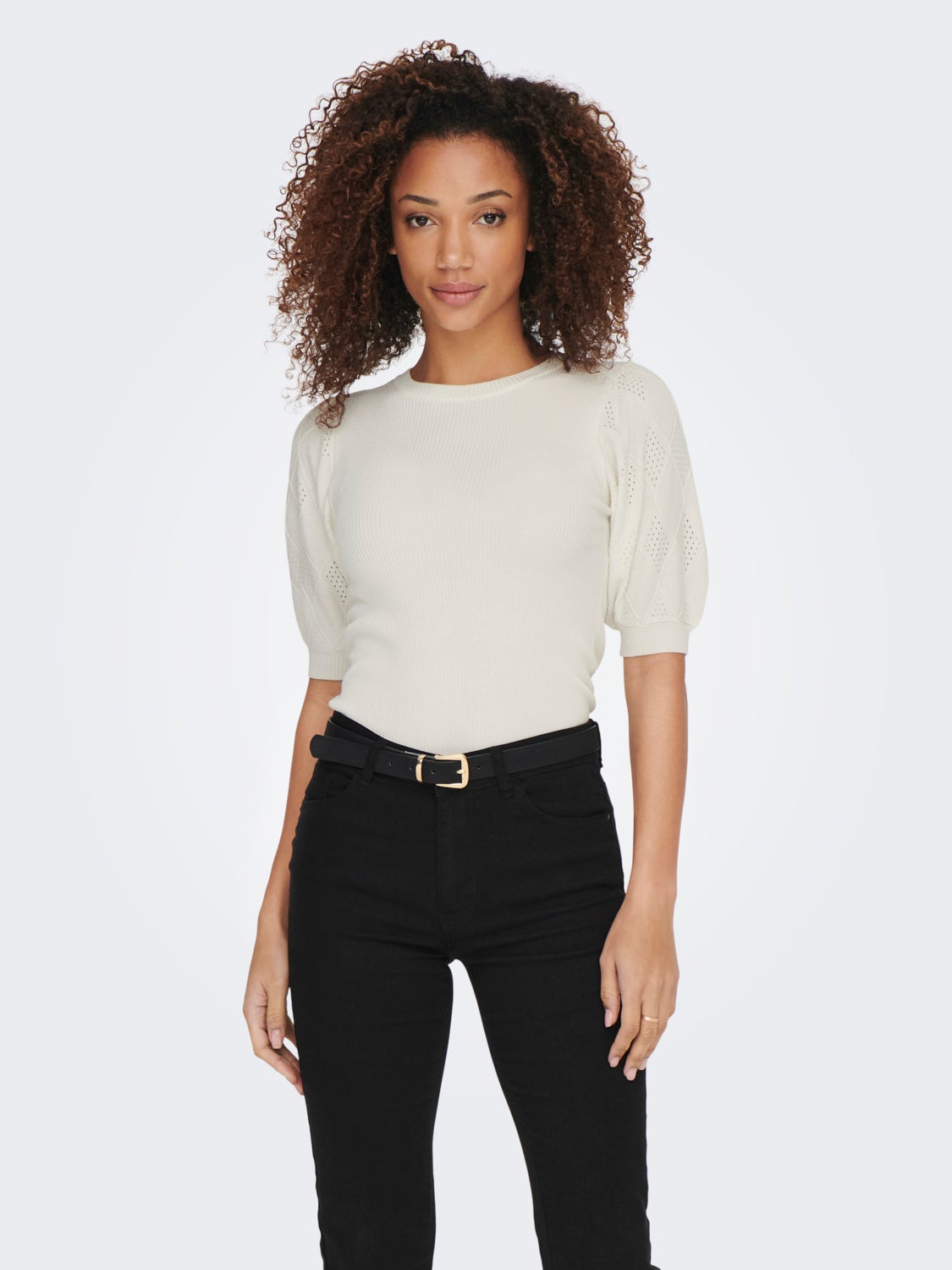 O-Neck Puff sleeves Pullover