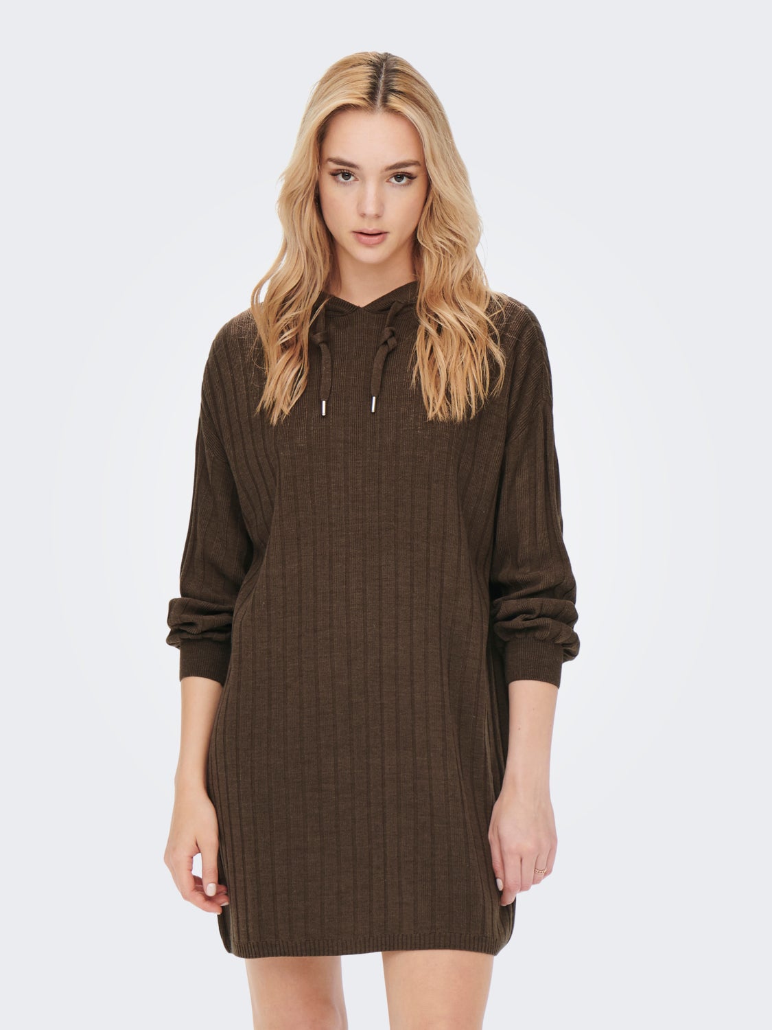 Knitted hoodie dress