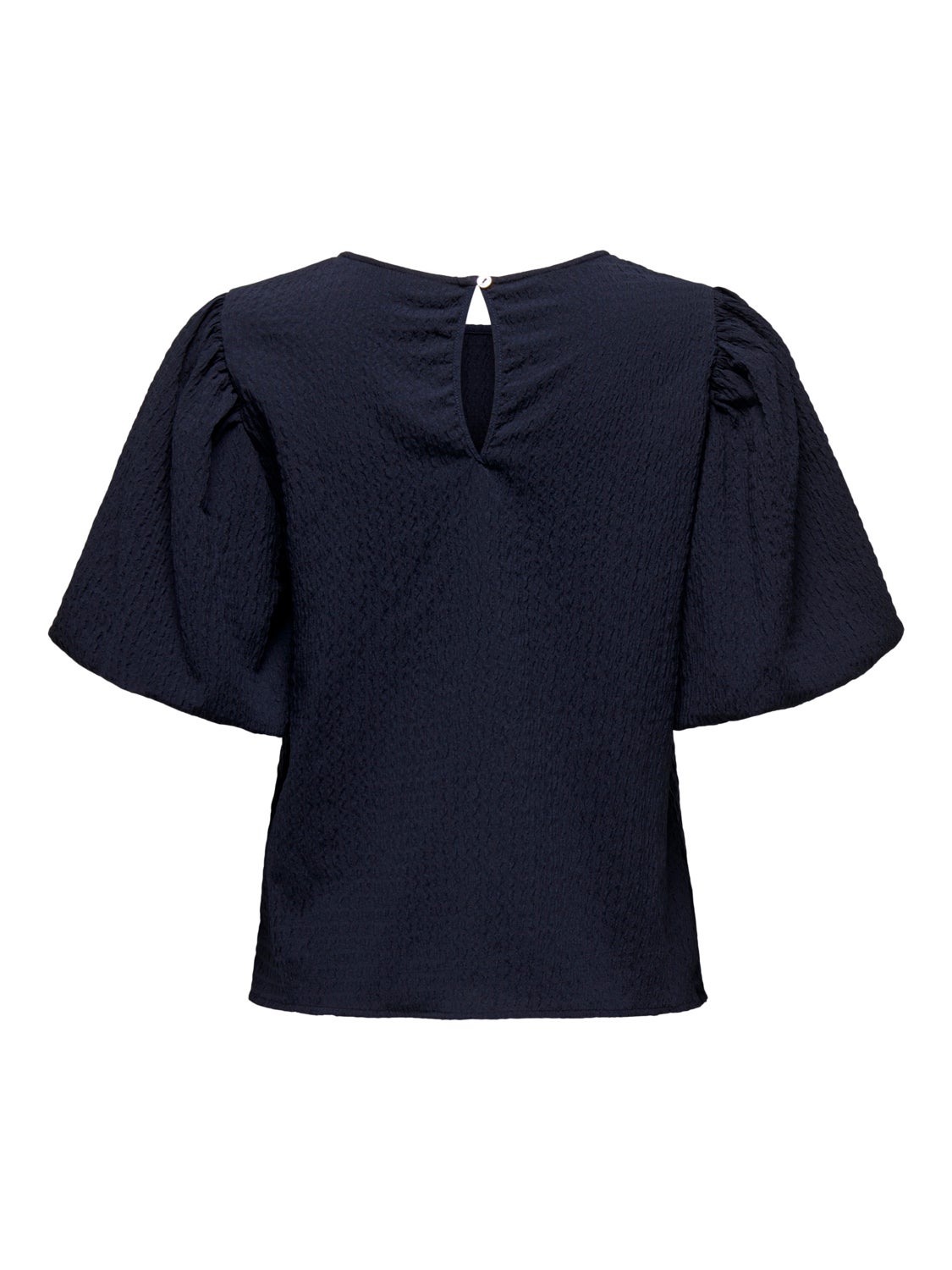 O-neck top with balloon sleeves