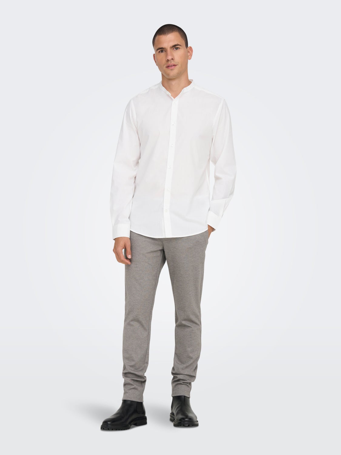 Slim Fit China Collar Shirt