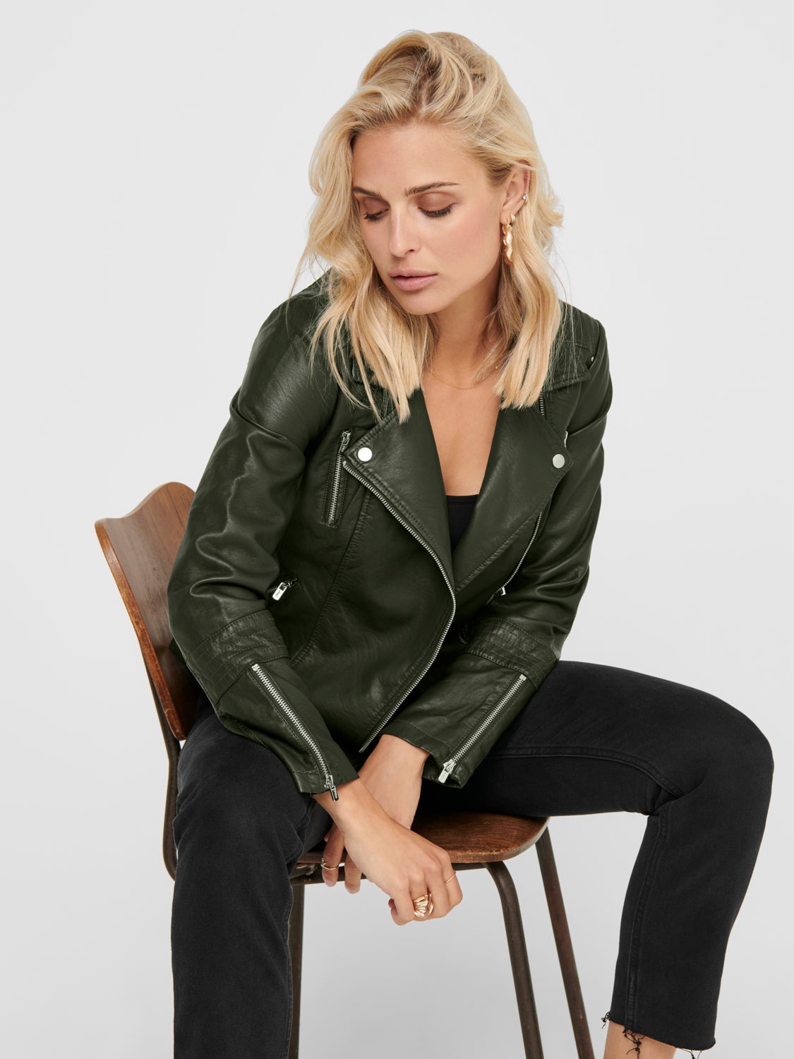 Biker Faux Leather Jacket